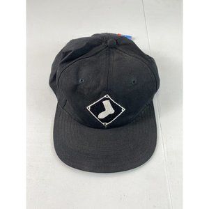 VINTAGE 90s Chicago White Sox MLB Baseball Black Twins brand Hat Snapback Cap